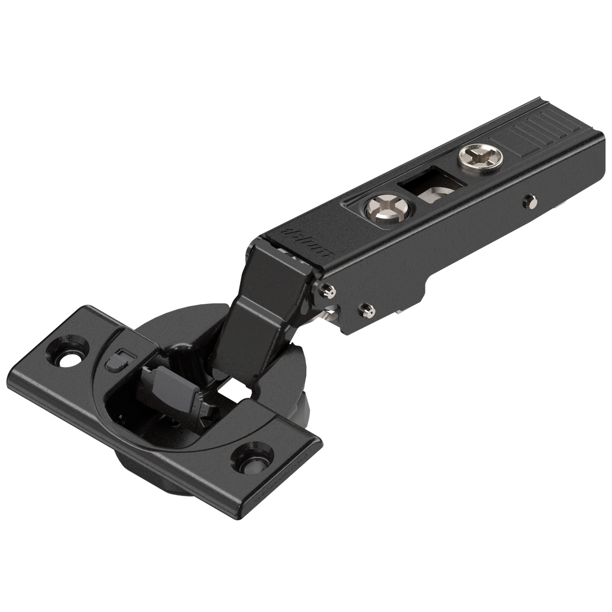 CLIP TOP HINGE 107 DEGREE ONYX BLACK WITH INTEGRATED BLUMOTION OVERLAY